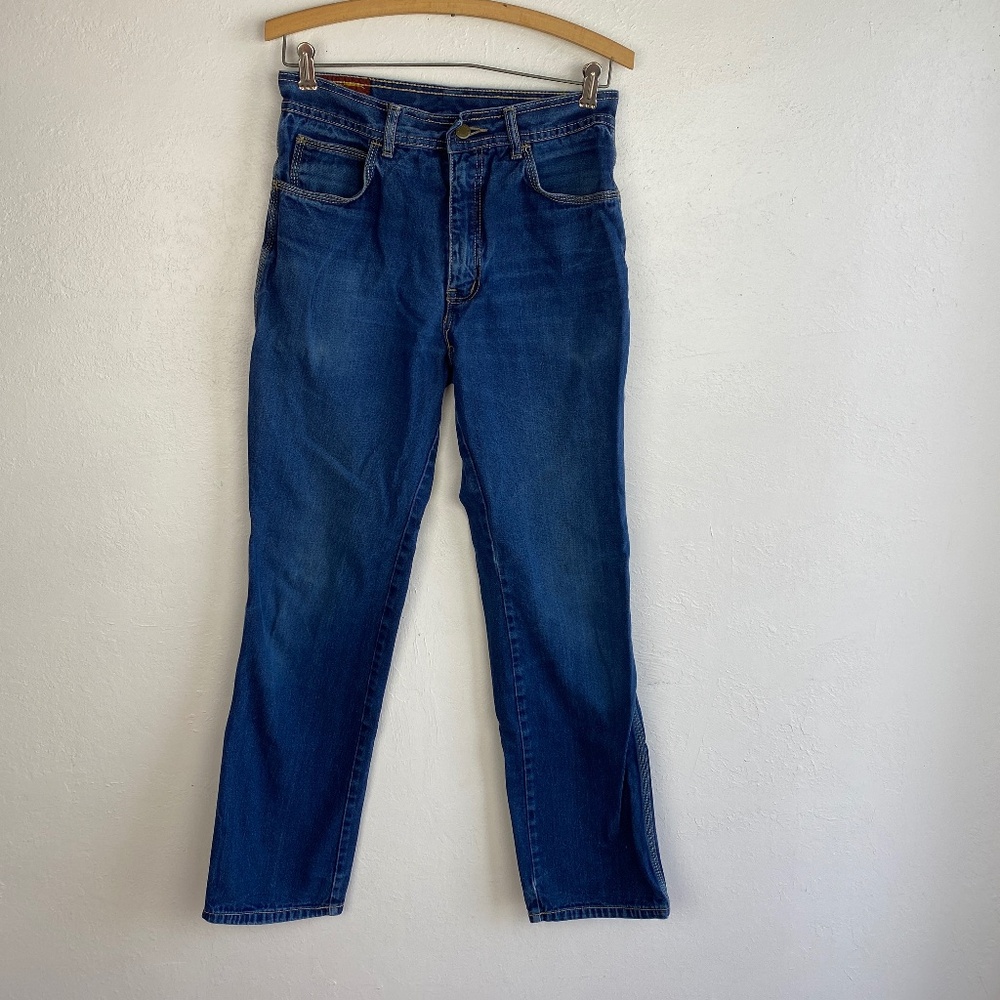 M Vercaro Womens Jeans 30" x 31" High Waist Deep Pockets Western Straight Legs
